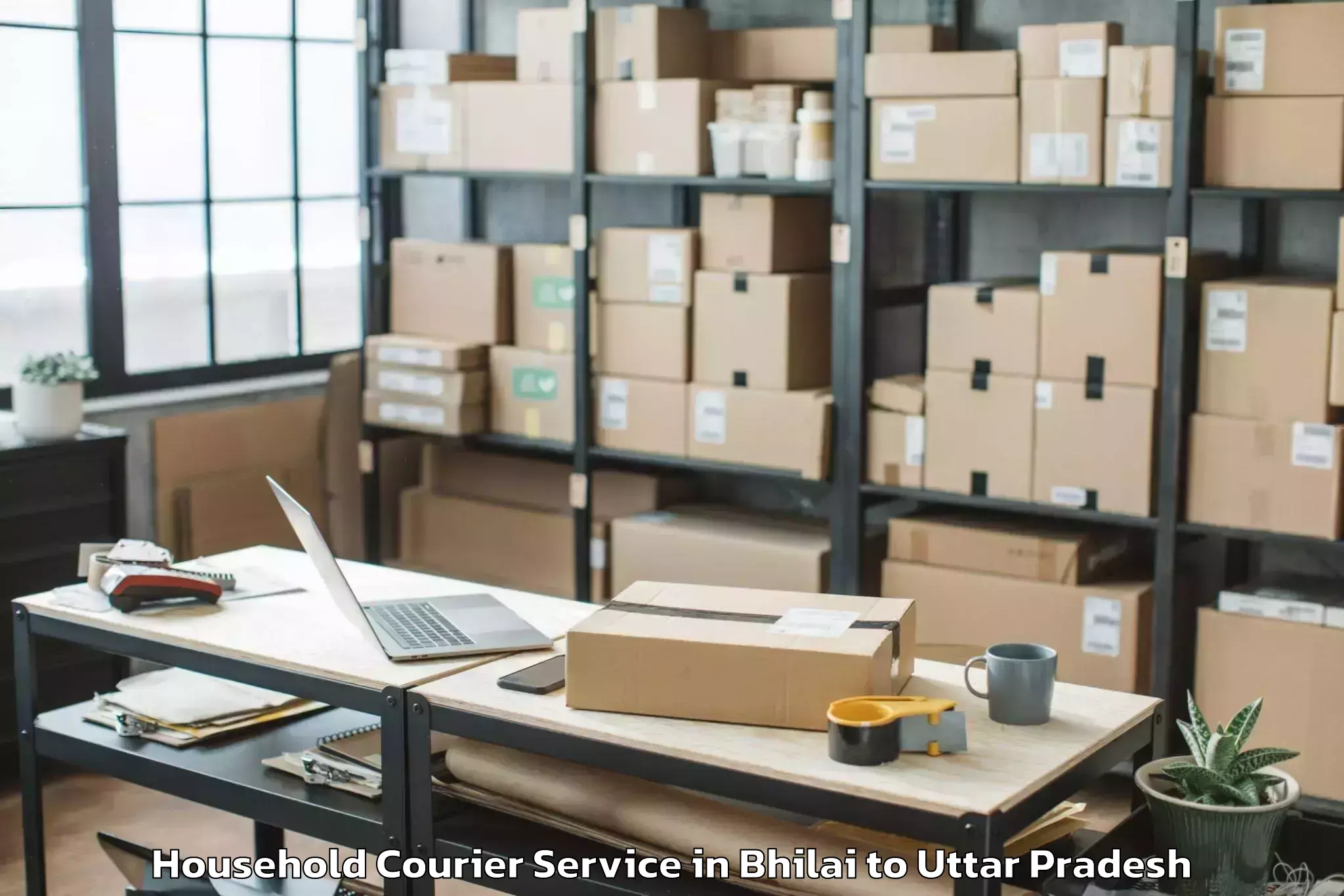 Professional Bhilai to Etmadpur Household Courier